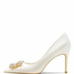 Nuheel® Nuheel Rhinestone Square Buckle Bridal Shoes Stilettos Wedding Shoes For Bride 12 Heels 13 Nuheel® Nuheel Rhinestone Square Buckle Bridal Shoes Stilettos Wedding Shoes For Bride 12 Heels