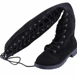 Nuheel® Nuheel Suede Thigh High Boots Front Tie Low Heel Over The Knee Boots 11