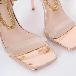 Nuheel® Nuheel Woman'S Nude Heeled Sandals Square Head