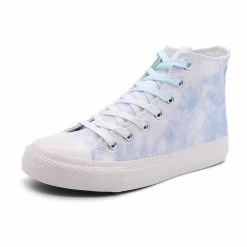 Nuheel® Nuheel Women High Top Canvas Sneakers Lace Up Graffiti Gradient Casual Flat Walking Shoes