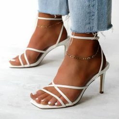 Nuheel® Nuheel Women'S Square Toe Heeled Sandals With Versatile And Comfortable Buttons Woman