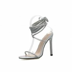 Nuheel® Woman Nuheel Women'S Stiletto Rhinestone Sexy Nightclub Rome Strap Open-Toed Catwalk Winding Heeled Sandals