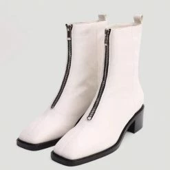 Nuheel® Nuheel Zipper Mid-Tube Platform Thick Heel Fashion Booties For Women