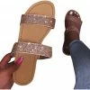 Nuheel® Sandals For Women Rhinestone Crystal Flat Open Toe Sandals 2 Nuheel® Sandals For Women Rhinestone Crystal Flat Open Toe Sandals