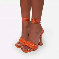 Woman Nuheel Elegant Strappy Sandals For Women, Black Heels,Weave Sandals, Party Shoes