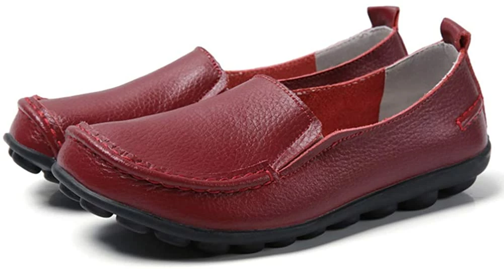 Nuheel® Loafers For Women Casual Leather Walking Flats Outdoor Driving Shoes Woman 6 Nuheel® Loafers For Women Casual Leather Walking Flats Outdoor Driving Shoes Woman