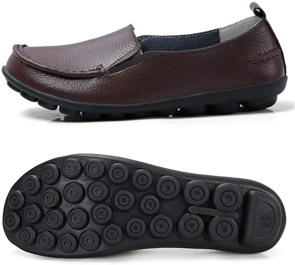 Nuheel® Loafers For Women Casual Leather Walking Flats Outdoor Driving Shoes Woman 34 Nuheel® Loafers For Women Casual Leather Walking Flats Outdoor Driving Shoes Woman