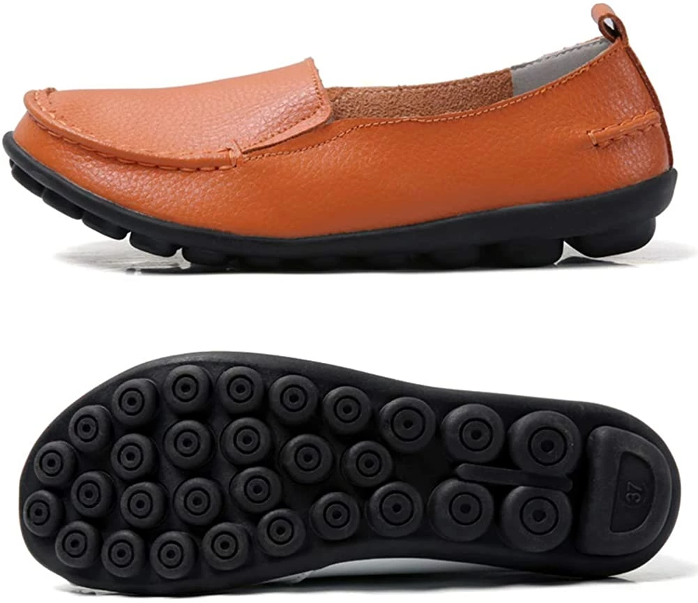Nuheel® Loafers For Women Casual Leather Walking Flats Outdoor Driving Shoes Woman 40 Nuheel® Loafers For Women Casual Leather Walking Flats Outdoor Driving Shoes Woman