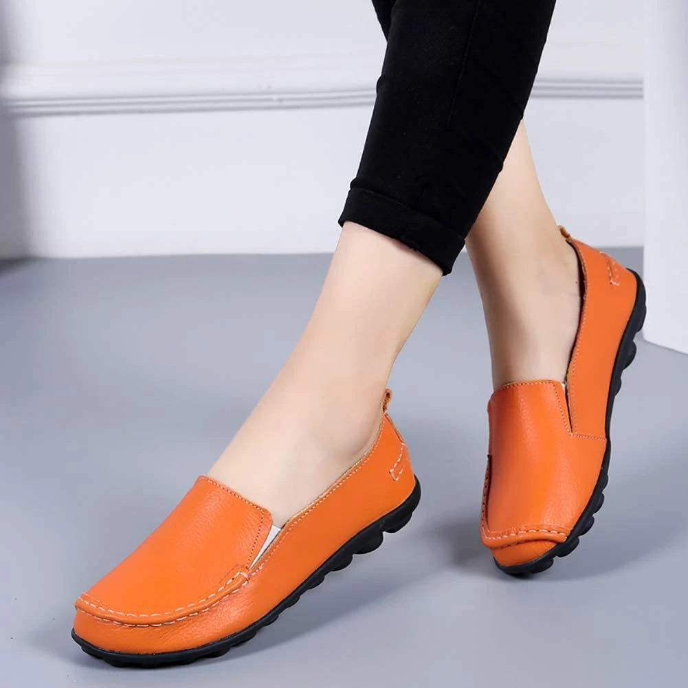 Nuheel® Loafers For Women Casual Leather Walking Flats Outdoor Driving Shoes Woman 44 Nuheel® Loafers For Women Casual Leather Walking Flats Outdoor Driving Shoes Woman