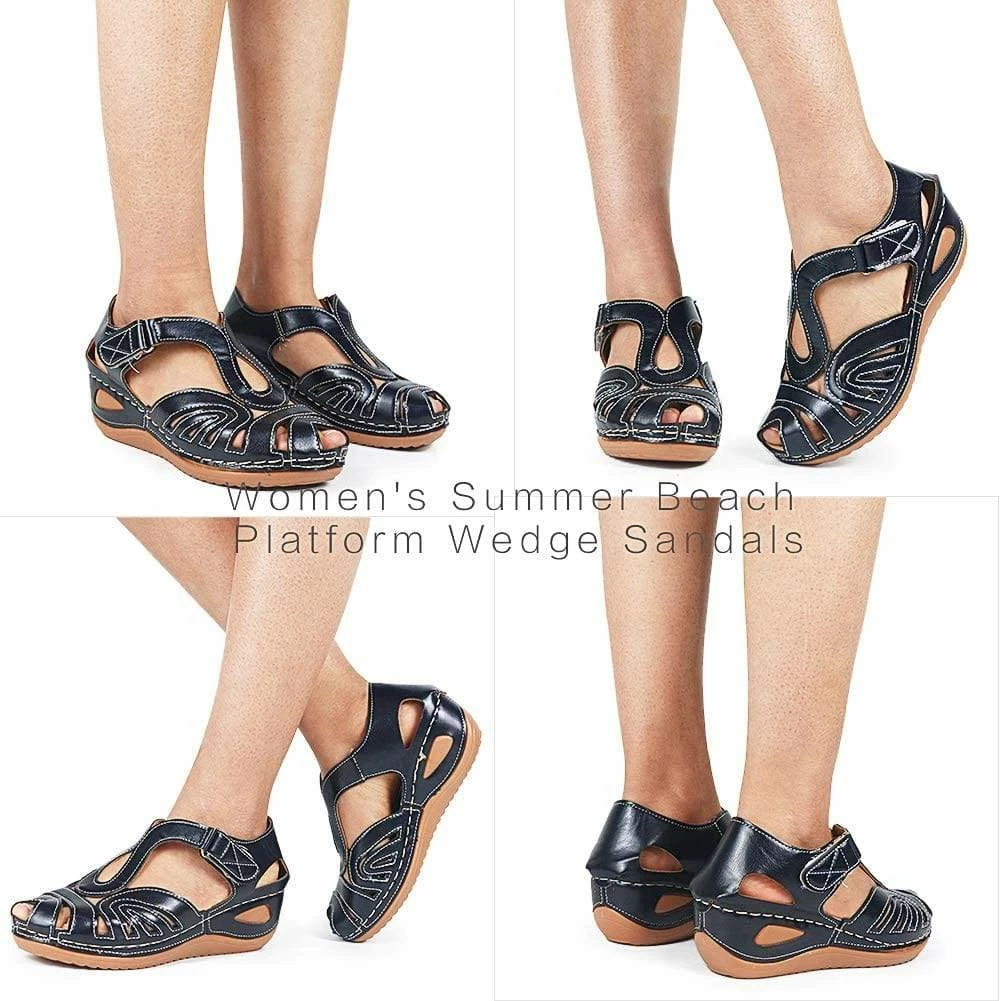 Nuheel® Woman Women's Summer Beach Comfort Platform Slides Sandals Walking Shoes 4 Nuheel® Woman Women's Summer Beach Comfort Platform Slides Sandals Walking Shoes