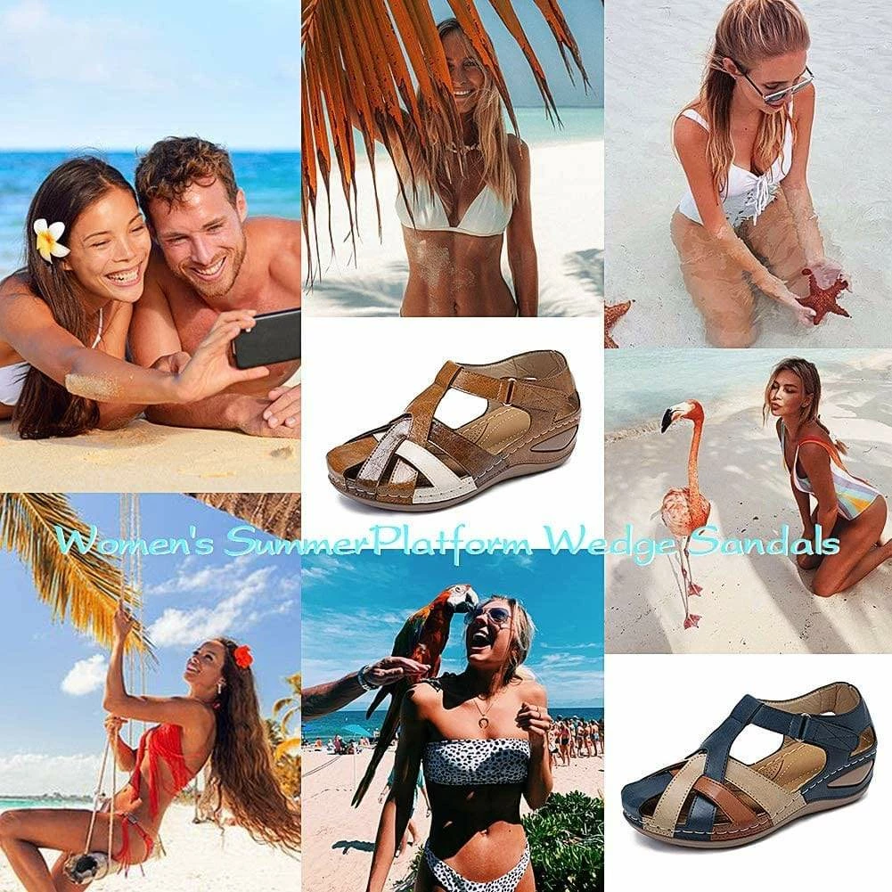 Nuheel® Woman Women's Summer Beach Comfort Platform Slides Sandals Walking Shoes 5 Nuheel® Woman Women's Summer Beach Comfort Platform Slides Sandals Walking Shoes