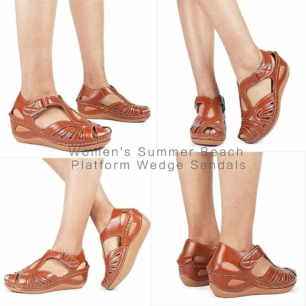 Nuheel® Woman Women's Summer Beach Comfort Platform Slides Sandals Walking Shoes 8 Nuheel® Woman Women's Summer Beach Comfort Platform Slides Sandals Walking Shoes