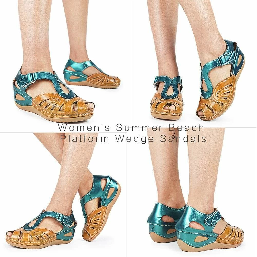Nuheel® Woman Women's Summer Beach Comfort Platform Slides Sandals Walking Shoes 34 Nuheel® Woman Women's Summer Beach Comfort Platform Slides Sandals Walking Shoes