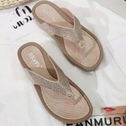 Nuheel® Women's Slide Sandals Outdoor Clip Toe Platform Wedge Shoes Woman