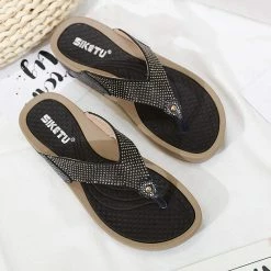 Nuheel® Women's Slide Sandals Outdoor Clip Toe Platform Wedge Shoes Woman