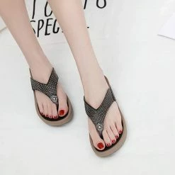 Nuheel® Women's Slide Sandals Outdoor Clip Toe Platform Wedge Shoes Woman