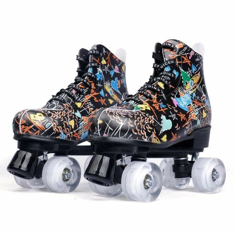 Nuheel® Functional Shoes Nuheel Graffiti Outdoor Roller Skates Women White EU Size 34-45 5 Nuheel® Functional Shoes Nuheel Graffiti Outdoor Roller Skates Women White EU Size 34-45