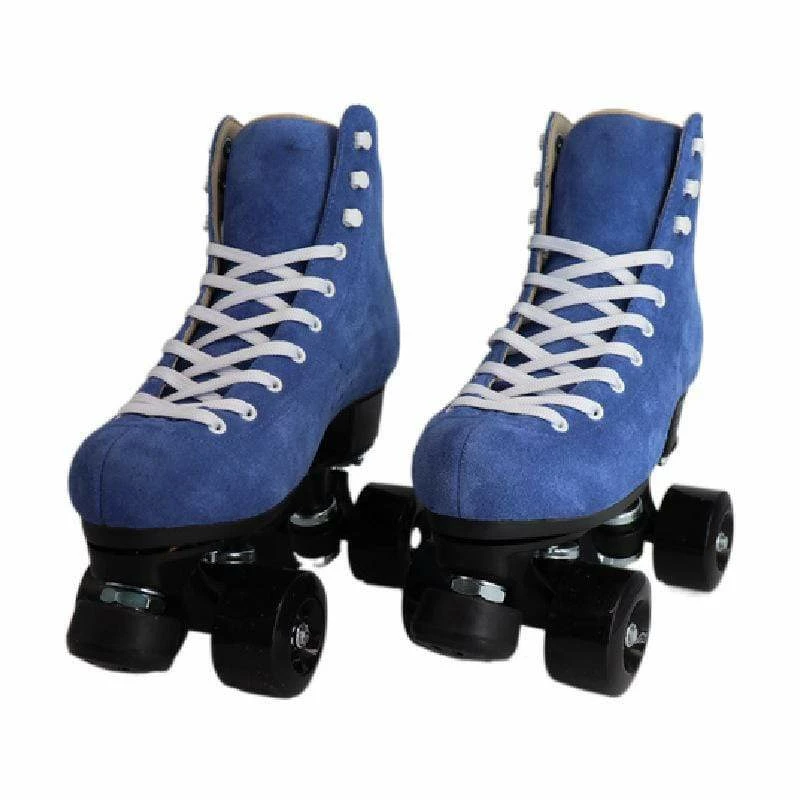 Nuheel® Woman Nuheel Green Suede Double Row Roller Skates Women Pu Four-Wheel Plastic Steel Base Roller Shoes,Size 4.5-13.5 8 Nuheel® Woman Nuheel Green Suede Double Row Roller Skates Women Pu Four-Wheel Plastic Steel Base Roller Shoes,Size 4.5-13.5