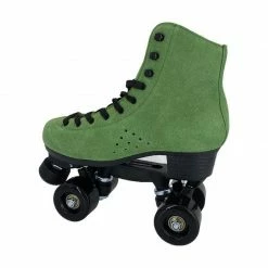 Nuheel® Nuheel Blue Suede Double Row Mens Roller Skates Pu Four-Wheel Plastic Steel Base Roller Shoes,Size 6-13.5 Man