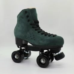 Nuheel® Nuheel Blue Suede Double Row Mens Roller Skates Pu Four-Wheel Plastic Steel Base Roller Shoes,Size 6-13.5 Man