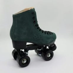 Nuheel® Nuheel Blue Suede Double Row Mens Roller Skates Pu Four-Wheel Plastic Steel Base Roller Shoes,Size 6-13.5 Man