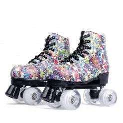 Nuheel® Functional Shoes Nuheel Graffiti Outdoor Roller Skates Women White EU Size 34-45