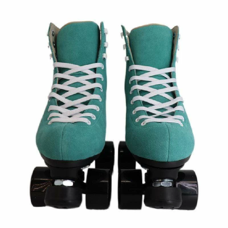 Nuheel® Woman Nuheel Green Suede Double Row Roller Skates Women Pu Four-Wheel Plastic Steel Base Roller Shoes,Size 4.5-13.5 22 Nuheel® Woman Nuheel Green Suede Double Row Roller Skates Women Pu Four-Wheel Plastic Steel Base Roller Shoes,Size 4.5-13.5