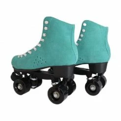 Nuheel® Woman Nuheel Green Suede Double Row Roller Skates Women Pu Four-Wheel Plastic Steel Base Roller Shoes,Size 4.5-13.5 51 Nuheel® Woman Nuheel Green Suede Double Row Roller Skates Women Pu Four-Wheel Plastic Steel Base Roller Shoes,Size 4.5-13.5