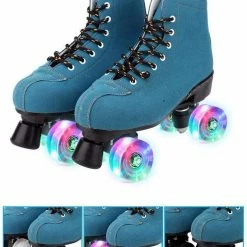 Nuheel® Nuheel Suede Double Row Outdoor Roller Skates Women Skates For Boys