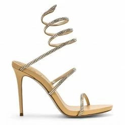 Nuheel® Lightly Diamond Padded Insole Spiral Silver Heels Woman