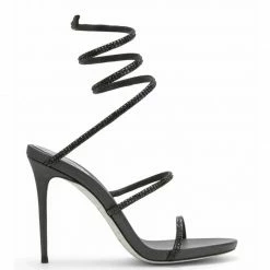 Nuheel® Lightly Diamond Padded Insole Spiral Silver Heels Woman