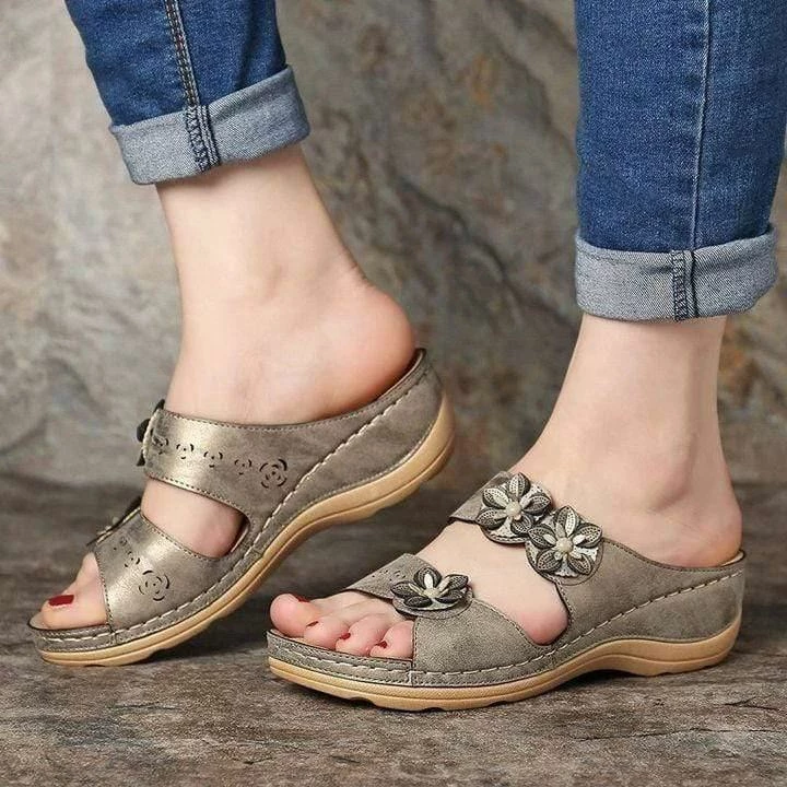 Nuheel® Open Toe Fancy Flower Orthopedic Arch-support Women Sandals Paris Design 2021 New Version 3 Nuheel® Open Toe Fancy Flower Orthopedic Arch-support Women Sandals Paris Design 2021 New Version