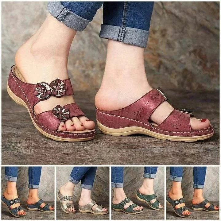 Nuheel® Open Toe Fancy Flower Orthopedic Arch-support Women Sandals Paris Design 2021 New Version 5 Nuheel® Open Toe Fancy Flower Orthopedic Arch-support Women Sandals Paris Design 2021 New Version