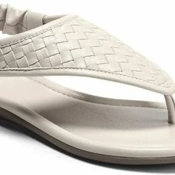 Nuheel® Women's Open Toe Woven Leather Flat Sandals Studded Sandals For Summer