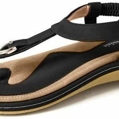 Nuheel® Woman Womens Summer Beach Flat Sandals Comfort Slip On Summer's Flip Flops Thong Shoes