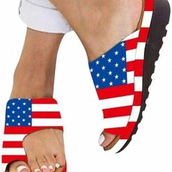 Nuheel® Woman Sandals For Women, Womens Comfy Summer Slippers For Big Toe Open Toe Casual Light Weight Flat Sandals Flip Flops