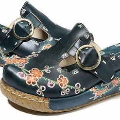 Nuheel® Woman Womens Platform Sandals Shoes For Summer Leather Slipper Mule Clogs