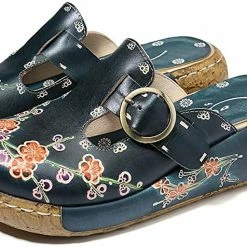 Nuheel® Woman Womens Platform Sandals Shoes For Summer Leather Slipper Mule Clogs