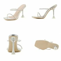 Nuheel® Woman Slippers Fashion Transparent Crystal Rhinestone Clear Strange Heels Wedding Shoes 18 Nuheel® Woman Slippers Fashion Transparent Crystal Rhinestone Clear Strange Heels Wedding Shoes