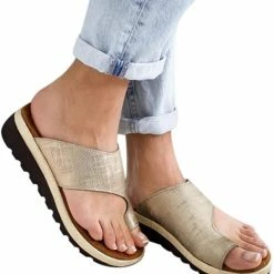 Nuheel® Woman Sandals For Women, Womens Comfy Summer Slippers For Big Toe Open Toe Casual Light Weight Flat Sandals Flip Flops