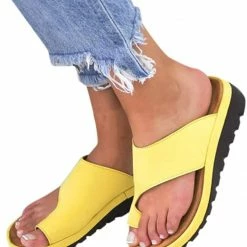 Nuheel® Woman Sandals For Women, Womens Comfy Summer Slippers For Big Toe Open Toe Casual Light Weight Flat Sandals Flip Flops