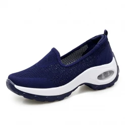 Nuheel® Womens Loafers Slip-Ons Wedge Heel Mesh Arch Support Platform Sole Lightweight Sneakers