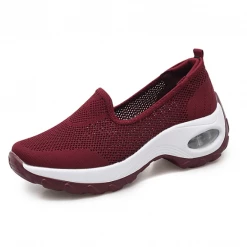 Nuheel® Womens Loafers Slip-Ons Wedge Heel Mesh Arch Support Platform Sole Lightweight Sneakers