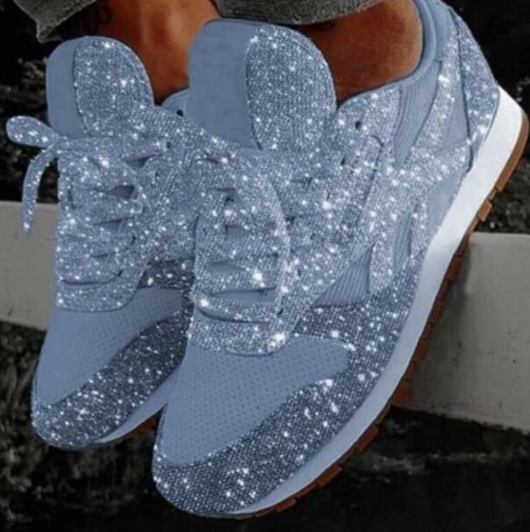 Nuheel® Women's Trainers Athletic Shoes Muffin Rhinestone Crystal Sneakers Sequins Bling Bling Sneakers Woman 11 Nuheel® Women's Trainers Athletic Shoes Muffin Rhinestone Crystal Sneakers Sequins Bling Bling Sneakers Woman