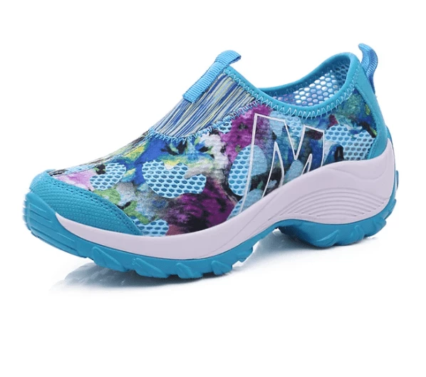 Nuheel® Womens Loafers Wedge Heel Round Toe Printed Walking Shoes Platform Air Cushion Sneakers Woman 7 Nuheel® Womens Loafers Wedge Heel Round Toe Printed Walking Shoes Platform Air Cushion Sneakers Woman