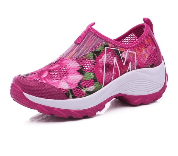 Nuheel® Womens Loafers Wedge Heel Round Toe Printed Walking Shoes Platform Air Cushion Sneakers Woman 5 Nuheel® Womens Loafers Wedge Heel Round Toe Printed Walking Shoes Platform Air Cushion Sneakers Woman