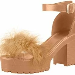 Nuheel® Womens Platform Sandals Chunky Heel Open Toe Strap High Heeled Dress Pumps