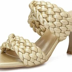 Nuheel® Nuheel Women's Stiletto Mules Sandals High Heel Slides Slip On Square Open Toe Dress Backless Heeled Slippers Woman