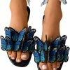 Nuheel® Sandal For Women Rhinestone Comfy Flat Flops Crystal Sandals Woman