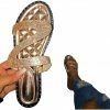 Nuheel® Sandals For Women Rhinestone Bling Flat Beach Sandals Comfy Roman Sandal Shoes Flip Flops Slippers Woman